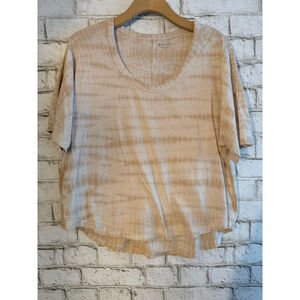 Women's Athleta Short Sleeve Organic Cotton Daily Oversized Tee Tan size Small